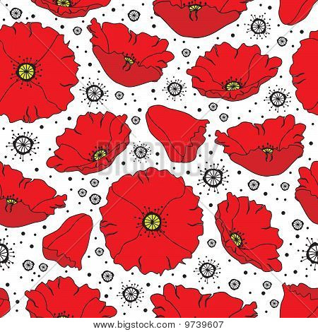 Seamless pattern pavot