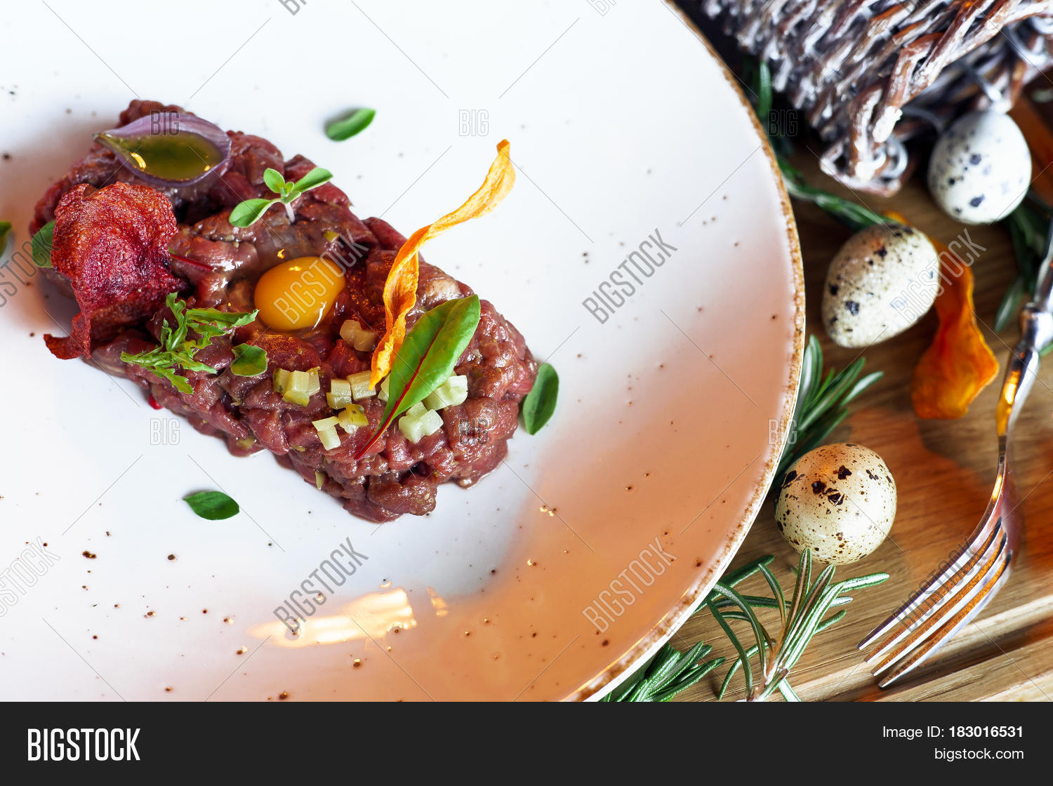 Veal Tartar Quail Eggs Image & Photo (Free Trial) Bigstock