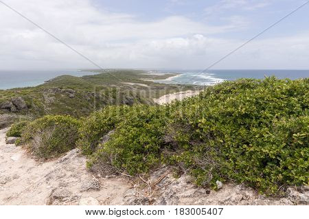 View from Pointe des Chateaux, the most Eastern point of French island of Guadeloupe In the Caribbean