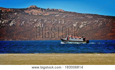 Seascape with Fishing boat on Langebaan Lagoon