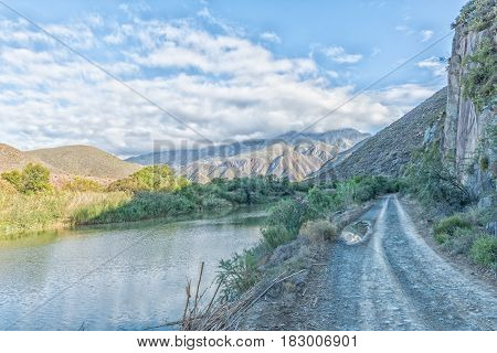 Early morning scene next to the Gamka river near Matjiesvlei in the Swartberg (black mountain)