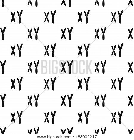Human chromosomes pattern seamless in simple style vector illustration