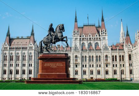 Hungarian Parliament Building also known as the Parliament of Budapest