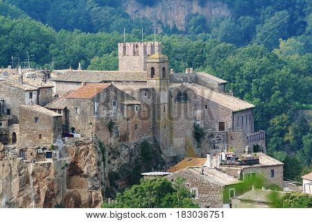 Calcata medieval village in the province of Viterbo in Italy