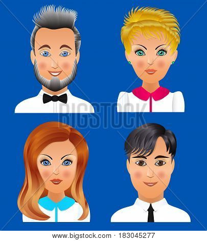 People avatar collection.For web design. Vector icons.