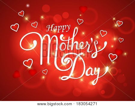 Happy Mother's Day lattering. Calligraphy Inscription. Vector illustration