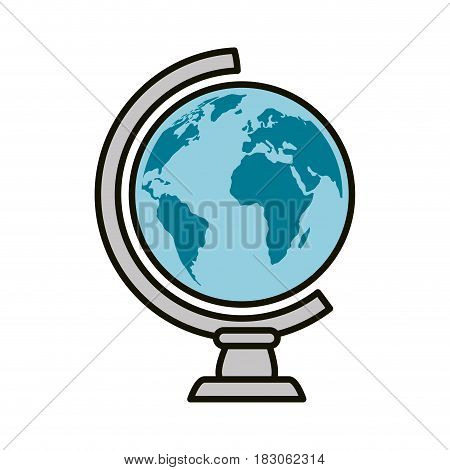 School world globe icon vector illustration graphic design