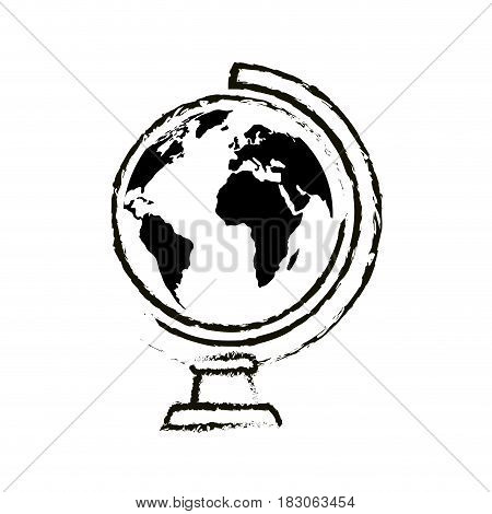 School world globe icon vector illustration graphic design