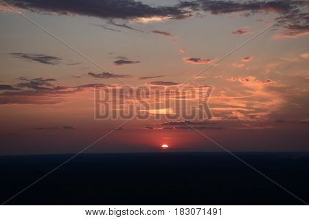 Sunset from Parsons Mountain in Abbeville, SC