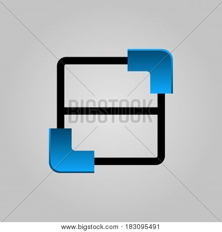 Alphabet Letter B. Technology Style Set of application development, web site coding, information, mobile technologies, business icons and elements. Modern concept vectors collection