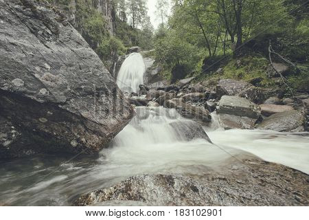 Corbu, Waterfall In The Altai Mountains