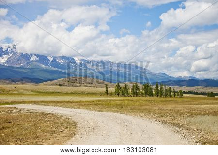 Kurai Steppe Landscape. Altai Rnature,