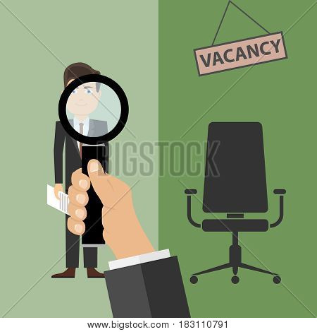 Recruitment free vacancy. Flat design vector illustration vector.