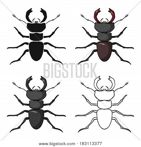 Forest red ant icon in cartoon design isolated on white background. Insects symbol stock vector illustration.