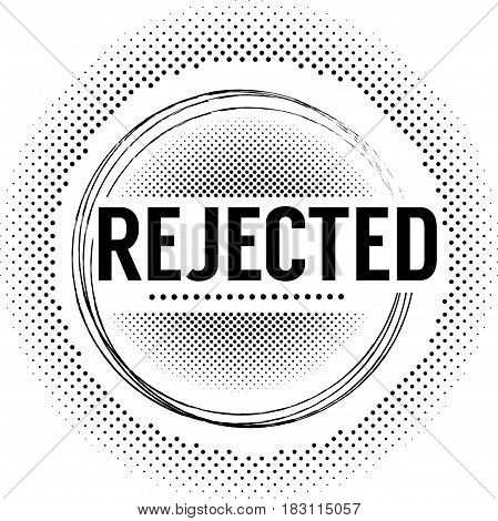 rejected warranty label icon vector vintage background