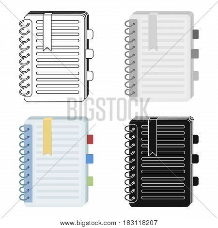Personal dictionary icon in cartoon design isolated on white background. Interpreter and translator symbol stock vector illustration.