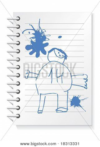 Blocco note con bambini pict