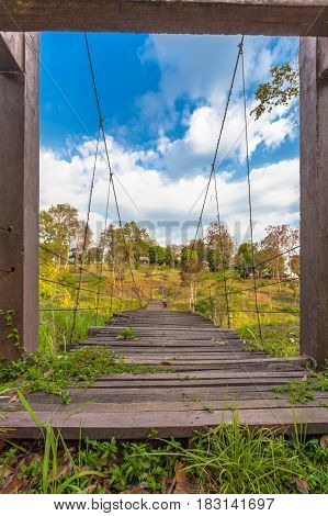 Suspension Bridge At Pompee Viewpoint
