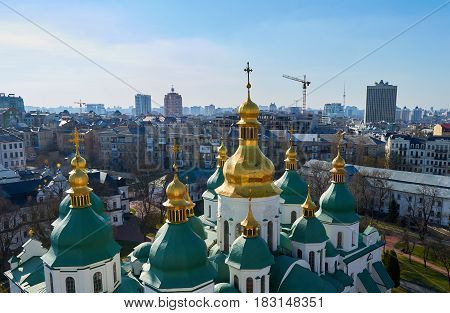 View to St. Sofia cathedral. Kyiv Ukraine