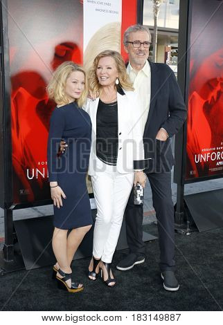 Cheryl Ladd, Brian Russell and Jordan Ladd at the Los Angeles premiere of 'Unforgettable' held at the TCL Chinese Theatre in Hollywood, USA on April 18, 2017.