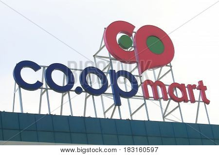 HO CHI MINH CITY VIETNAM - NOVEMBER 27, 2016: Co.opmart supermarket. Co.opmart the leading retailer in HCMC and in South Vietnam with 85 stores.