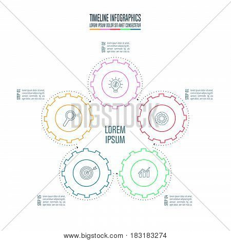 Infographic Design Business Concept With 5 Options.