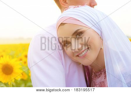 Bride And Groom At A Islamic Wedding Ceremony
