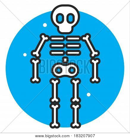 Skeleton human icon vector illustration design art