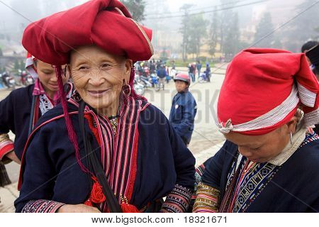 Vermelho Dao étnico minoritário Vietnam