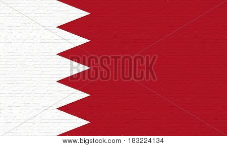 Flag Of Bahrain Wall.