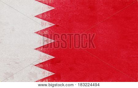 Flag Of Bahrain Grunge