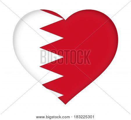 Flag Of Bahrain Heart.
