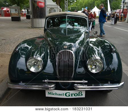 BERLIN - MAY 28: Car Jaguar XK 120 DHC the exhibition 