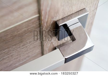 Door handle with lock. Door handle for door or Cabinet. Furniture accessories.
