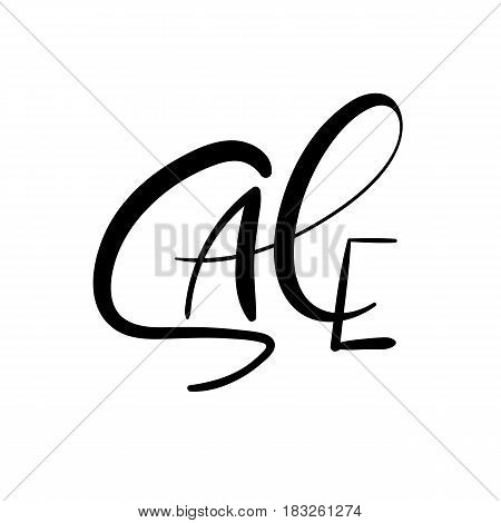 Sale. Hand Lettering Inscription. Vector Handwritten Text. Modern Calligraphy