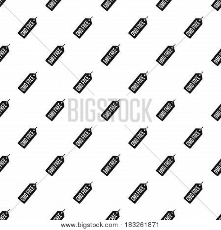 GMO free price tag pattern seamless in simple style vector illustration