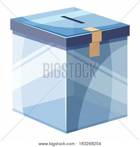 Box for donations icon. Cartoon illustration of box for donations vector icon for web