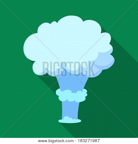 Nuclear explosion icon in flat design isolated on white background. Explosions symbol stock vector illustration.