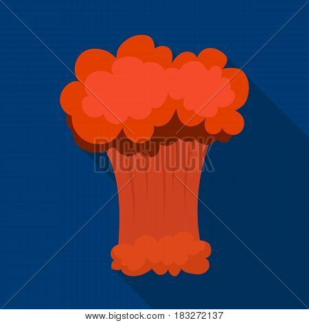Nuclear explosion icon in flat design isolated on white background. Explosions symbol stock vector illustration.