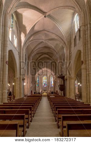 Paris, France, March 26, 2017: Paris the Church of St. Peter in Montmartre