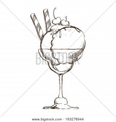 Delicious ice cream icon vector illustration graphic design