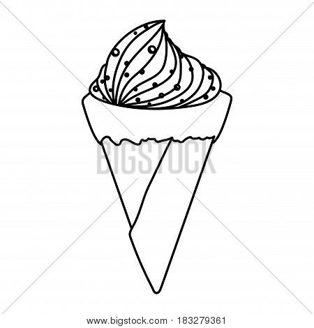 Delicious ice cream icon vector illustration graphic design