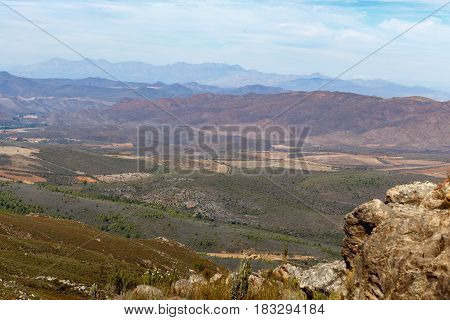 The View Of The Field And  Mountains