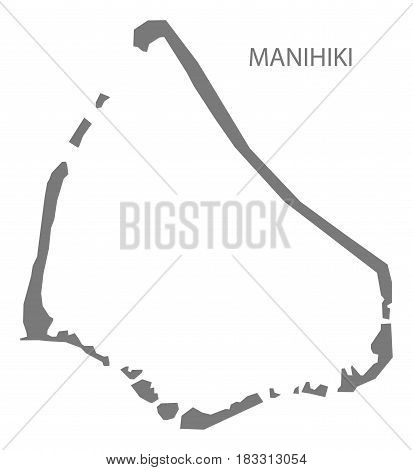 Manihiki Cook Islands Map Grey Illustration Silhouette