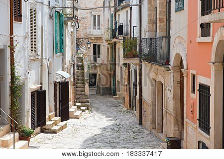 Characteristic alleyway of Conversano. Puglia. Southern Italy.