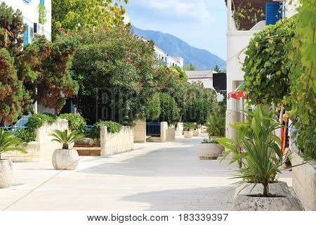 Budva, Montenegro. Streets in Budva. Montenegro, Europe