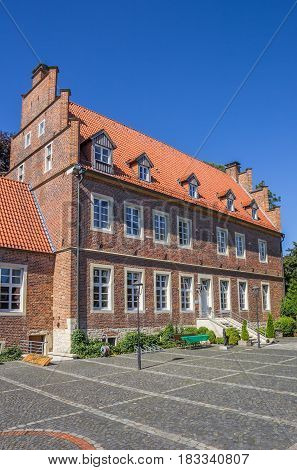 HORSTMAR, GERMANY - AUGUST 17, 2016: Borchhorster hof in the center of Horstmar, Germany