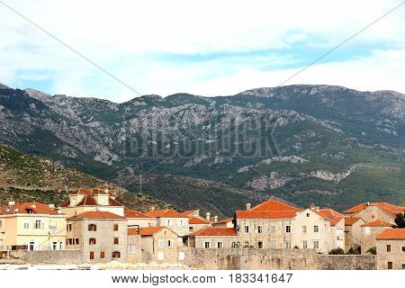 Budva old town. Montenegro, Europe. Adriatika, sea