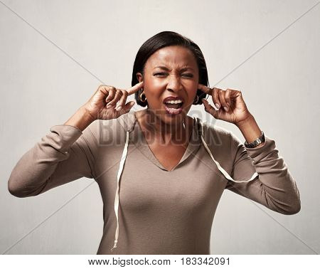 Black woman hearing anything