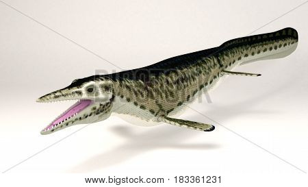 3D Computer rendering illustration of Mosasaur dinosaur